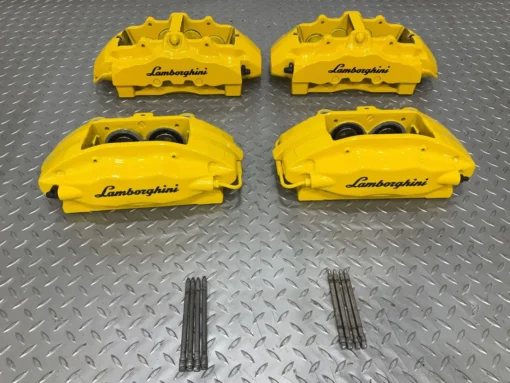 Lamborghini Gallardo Powder Coated Yellow Brembo Brake Caliper Set